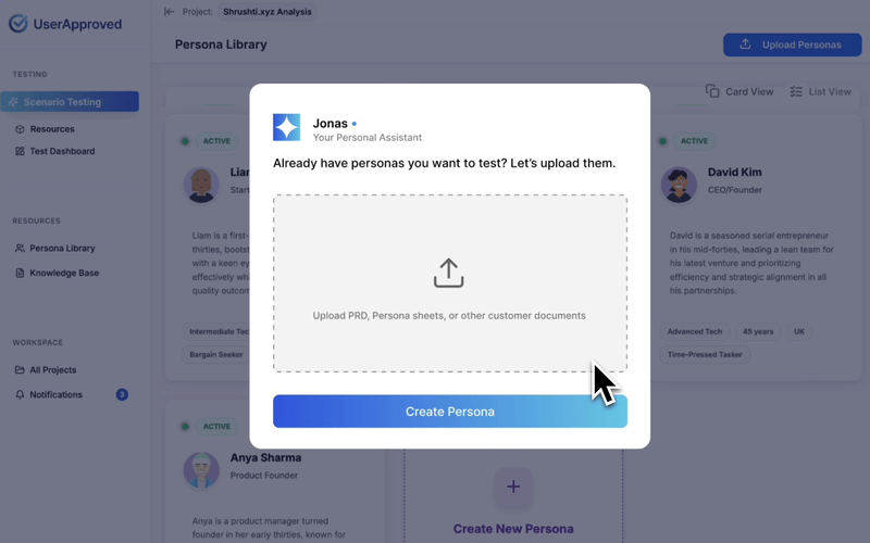 User Approved prototype